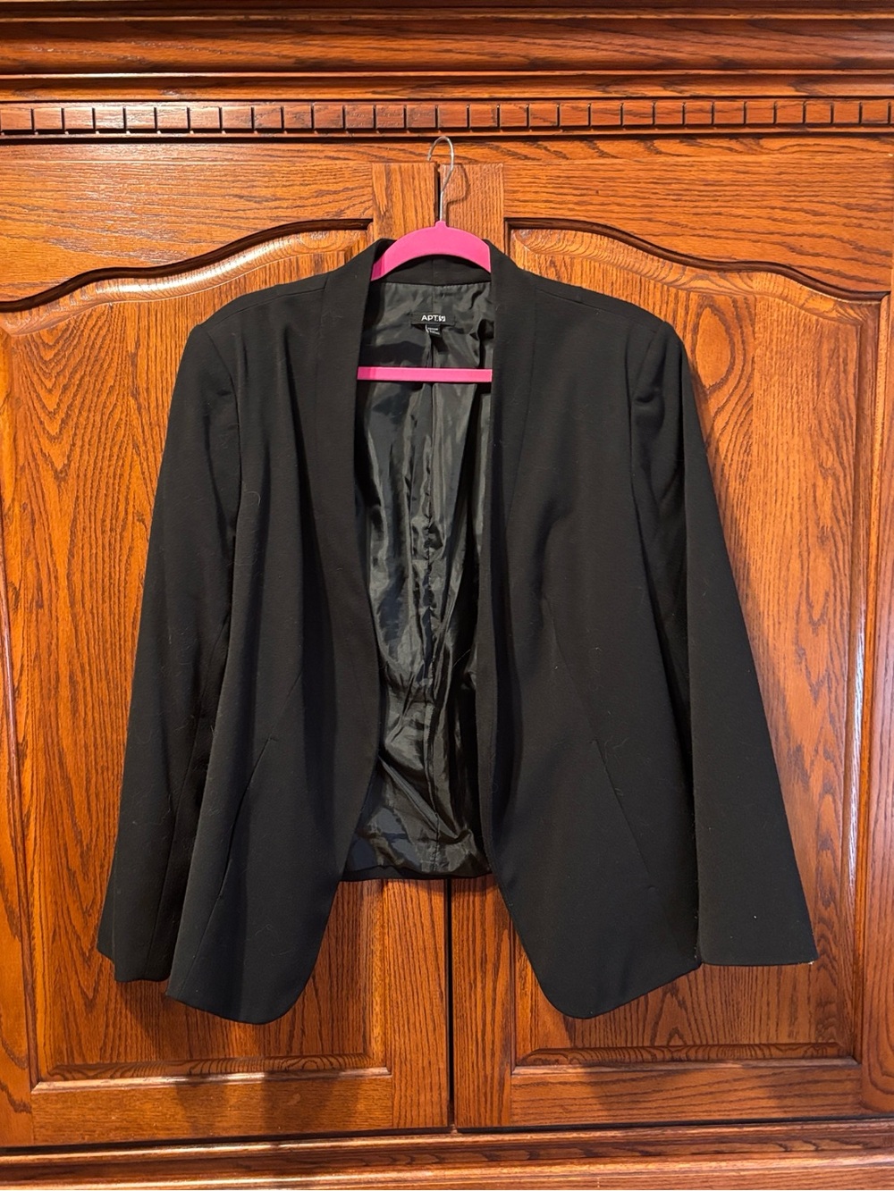Apt. 9 Women's Black Open-Front Blazer
